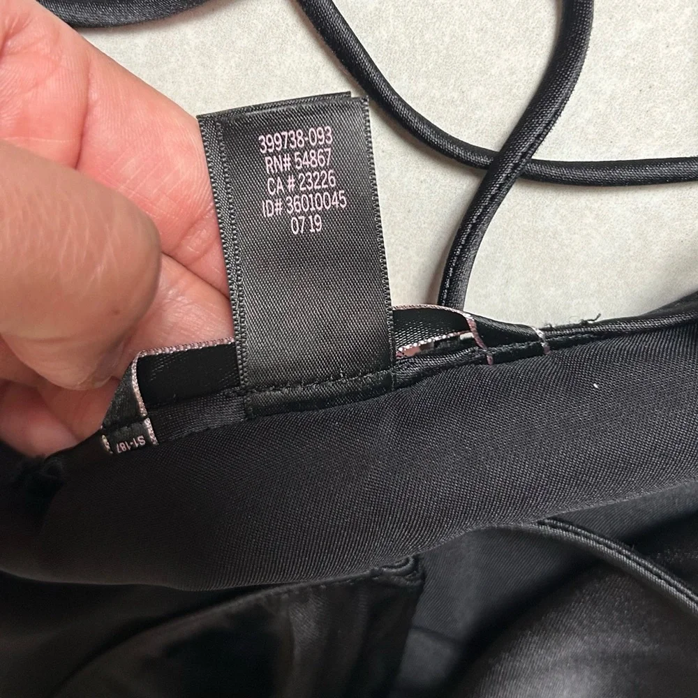 Victorias Secret Black Maxi Slip Dress Satin - Picture 5 of 8